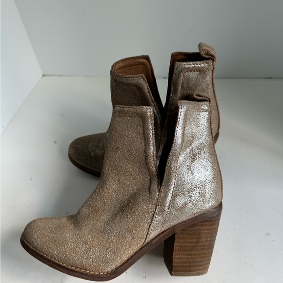 Diba True Womens Later On Metallic Cowboy Casual Ankle Boots Size 6 - Picture 6 of 12